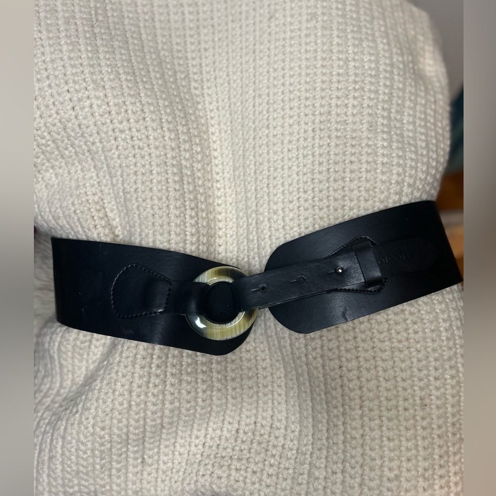 Olsen wide leather belt - Picture 2 of 11